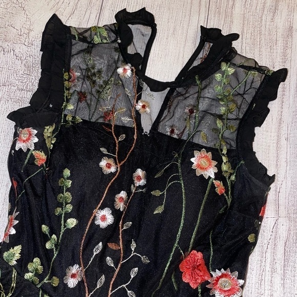 CITY STUDIO by Macy’s Juniors Floral Black Dress Size 3 - Picture 12 of 12